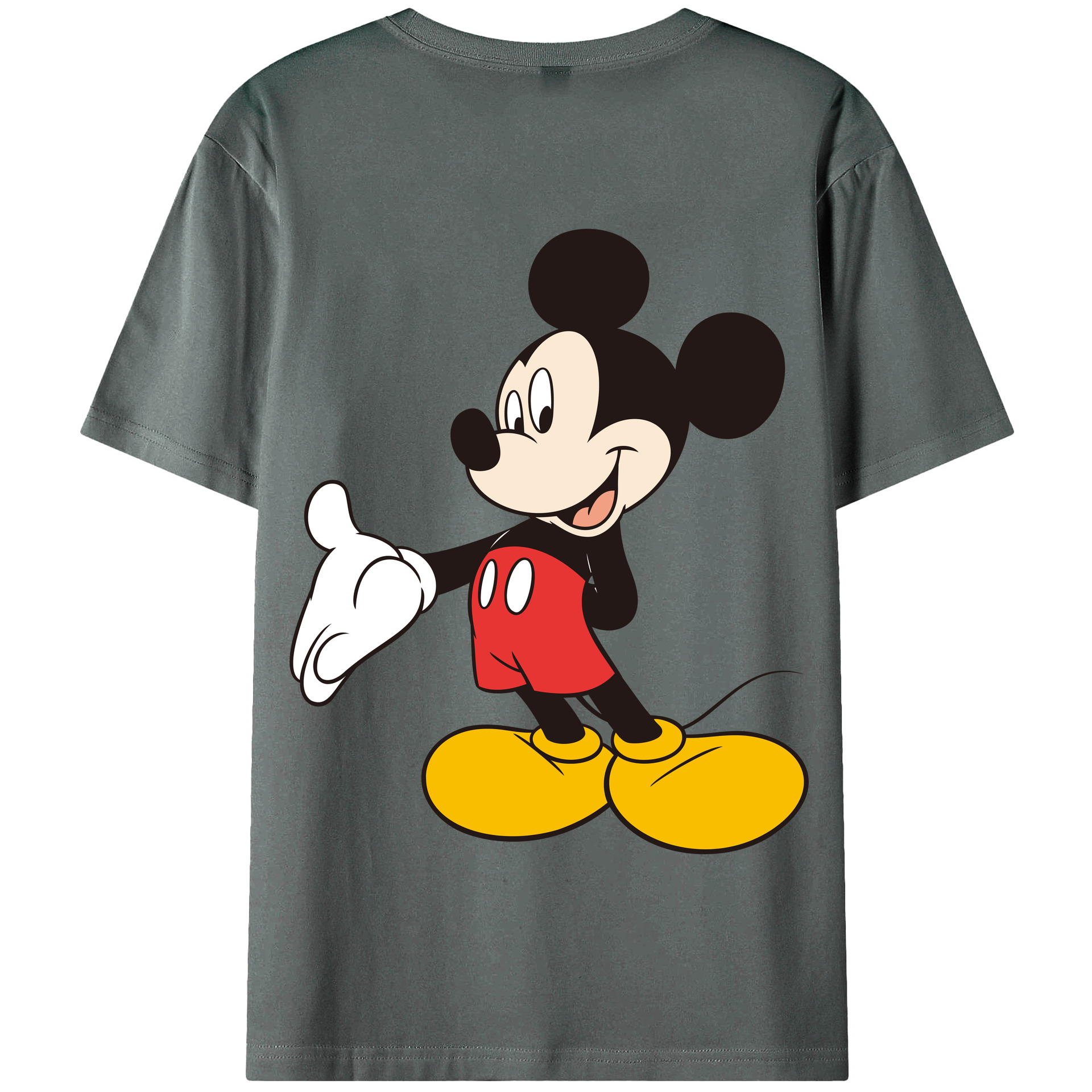 （画像用） ミッキーマウス Mickey Mouse 綿100％半袖Tシャツ（背面プリント）